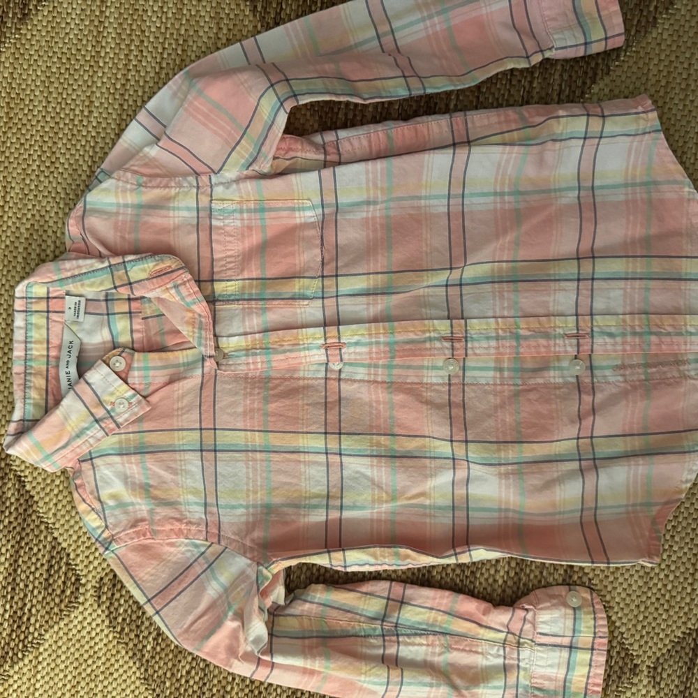 Janie and Jack Multicolor Plaid Shirt